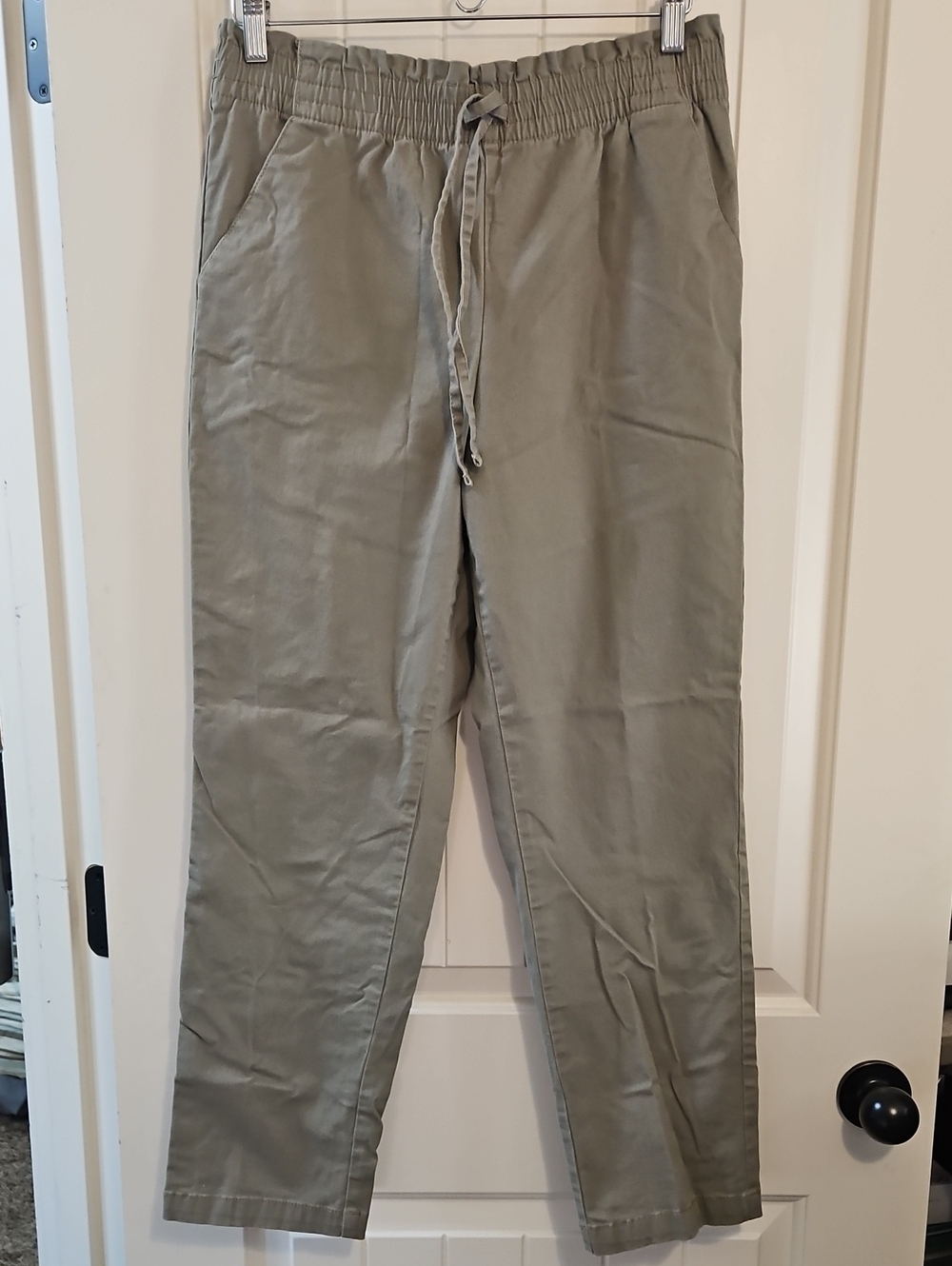 Gloria Vanderbilt Olive Green Drawstring Chinos